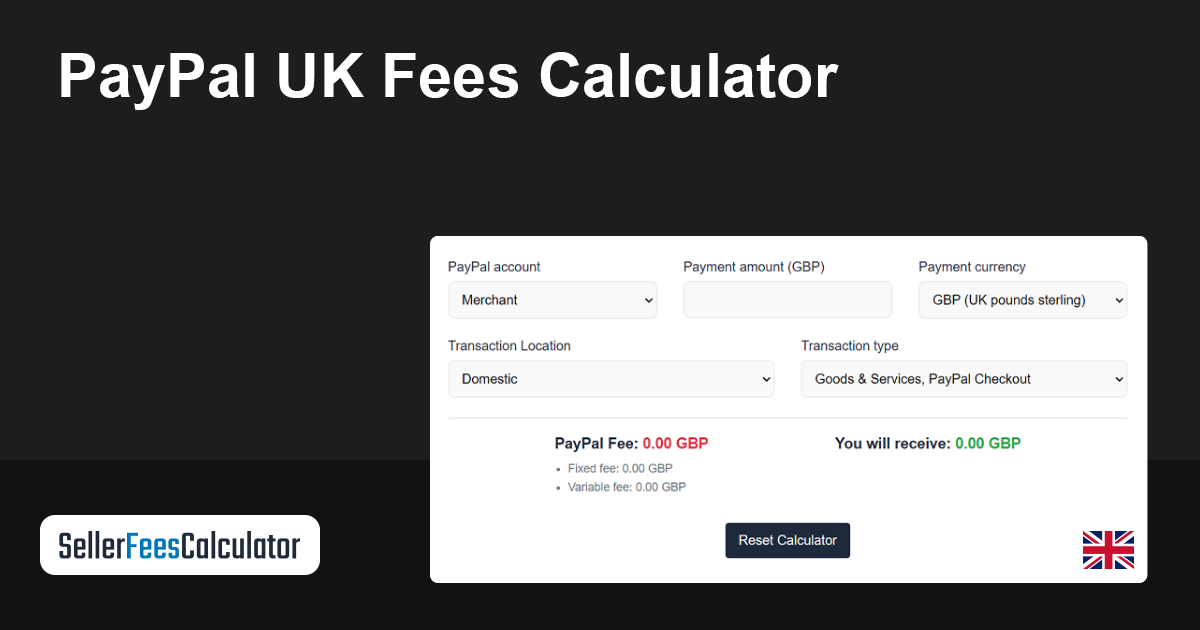 PayPal UK Fee Calculator Accurate Fee Breakdown