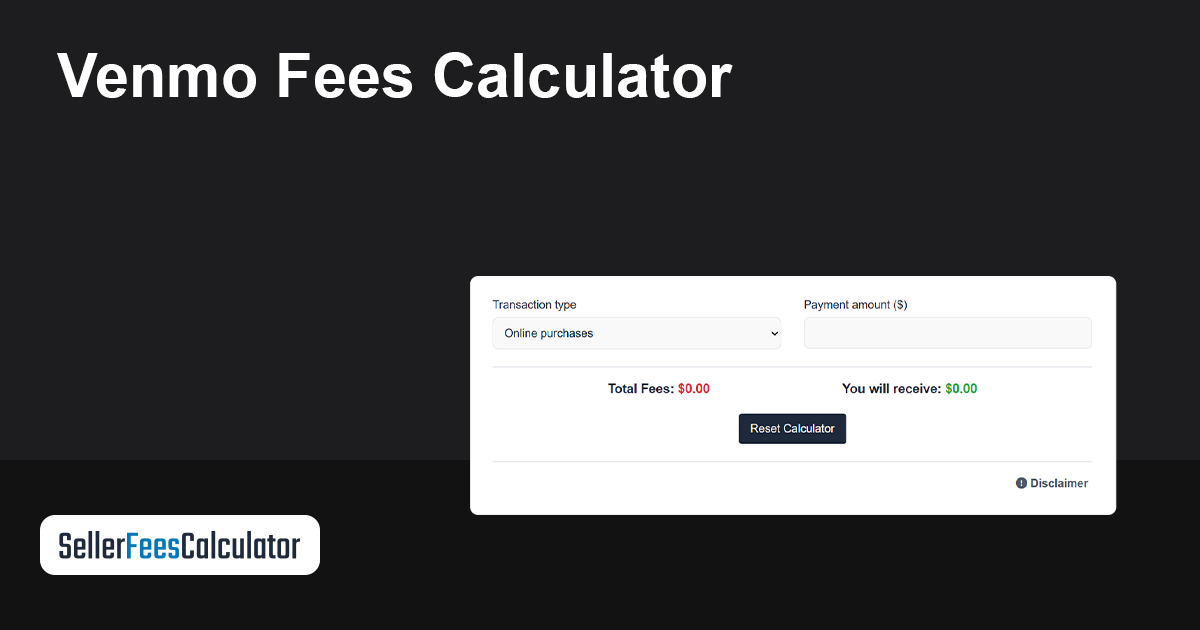 Venmo fee calculator accurate fee breakdown